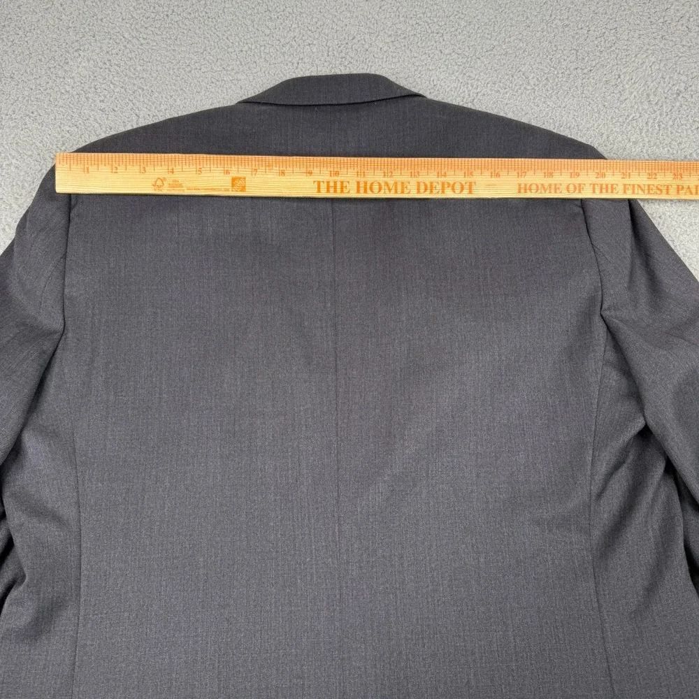 Jos A Bank Executive Suit Mens 44L 38W Charcoal Gray 100% Wool Tailored Fit